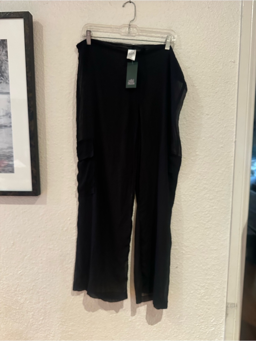 wild fable Black Sheer Swim Coverup Pants